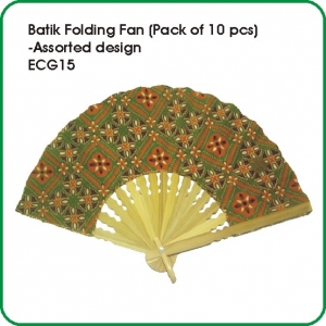 Batik Folding Fan (Pack of 10 pcs)